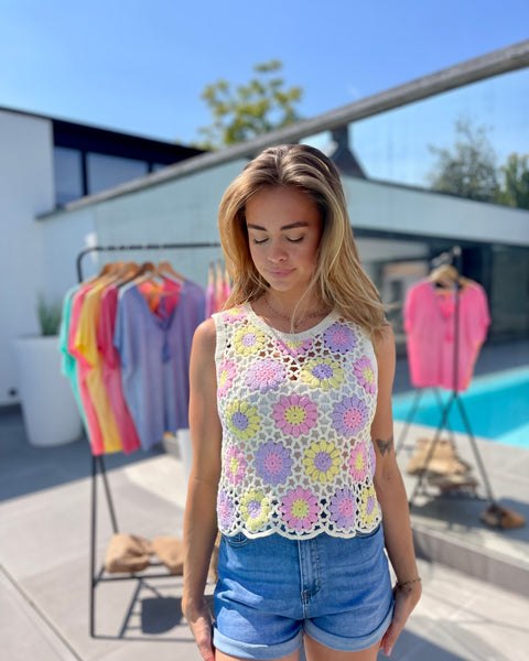 Haut crochet lila - ZAZA