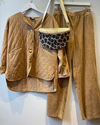 Pantalon velour camel - JILL