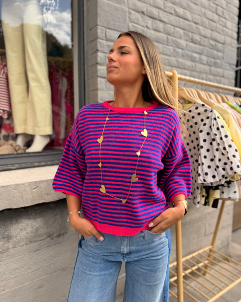 Pull rose/bleue - EIGE