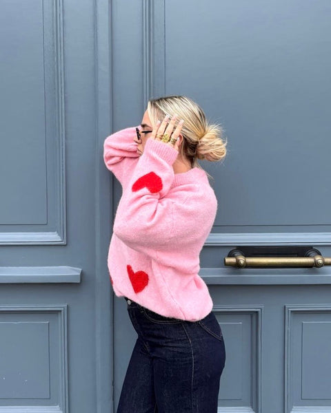 Pull rose/rouge - COEUR