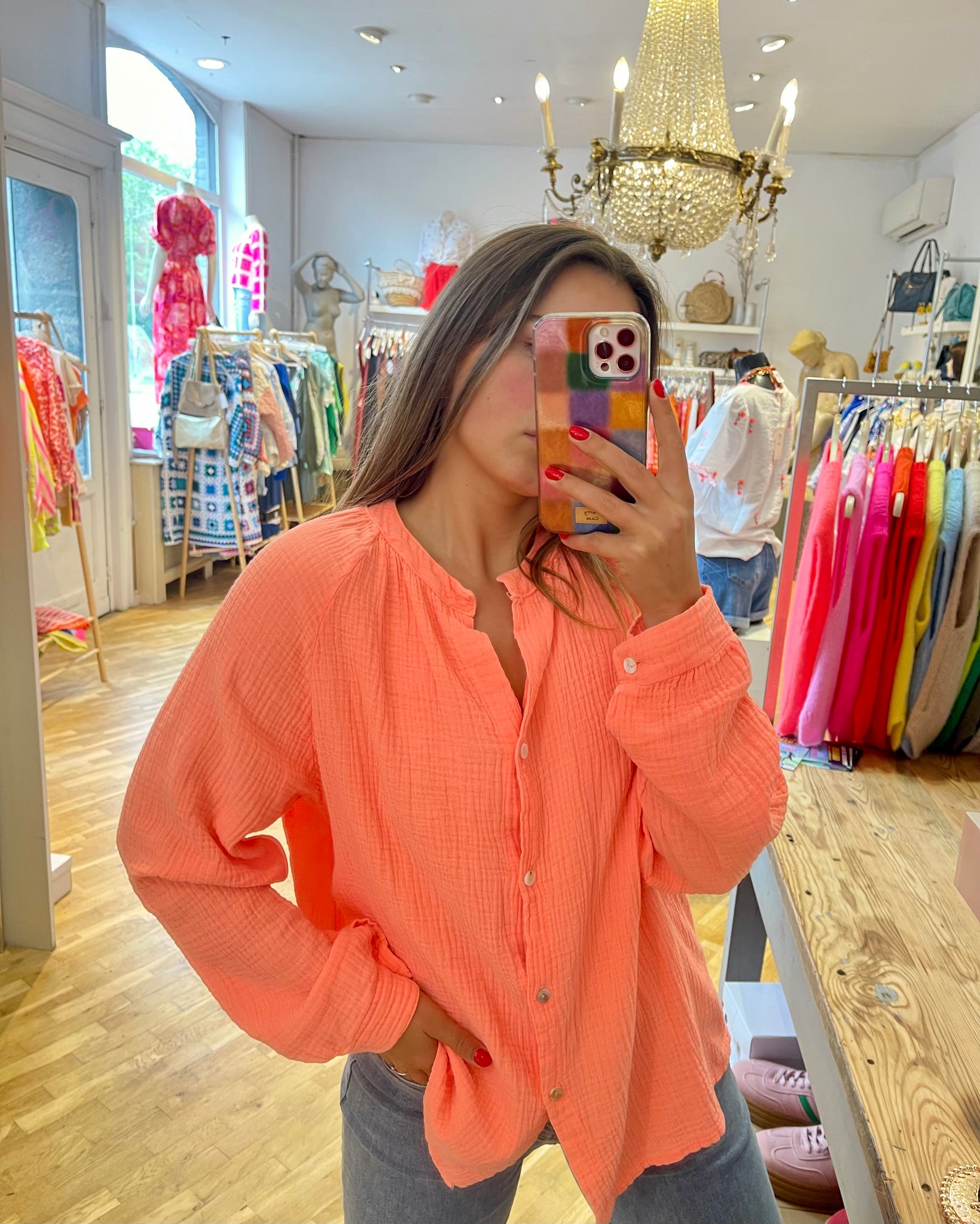 Chemisier corail - GAZ DE COTON