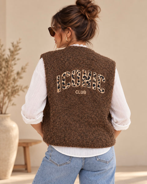Veste léopard chocolat - CASSIS