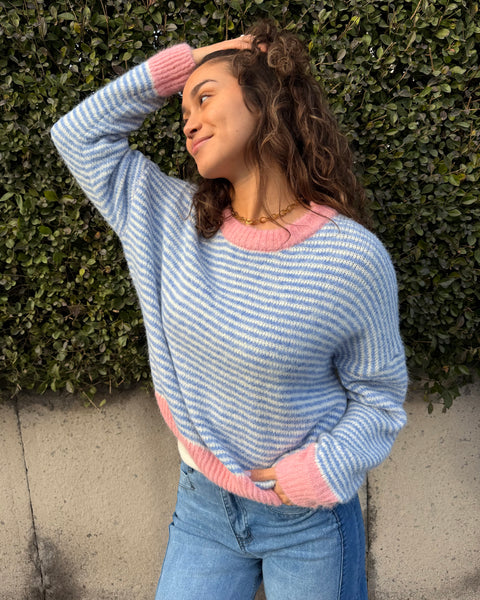 Blue sweater - LINED