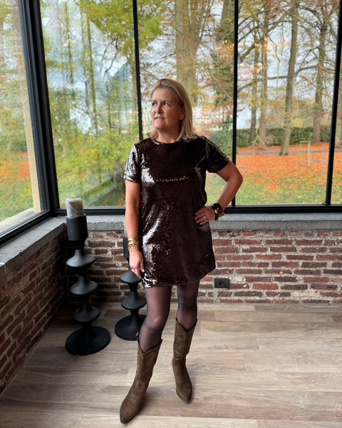 Robe chocolat - SEQUINS