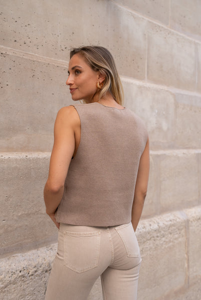 Gilet taupe - MAYA