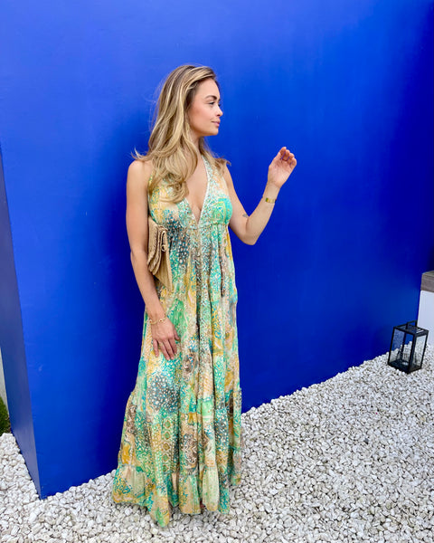 Robe verte dos nu - BAIN DE SOLEIL