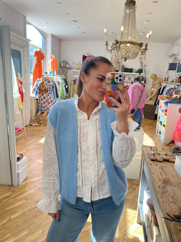 Gilet bleu ciel - CARMEN