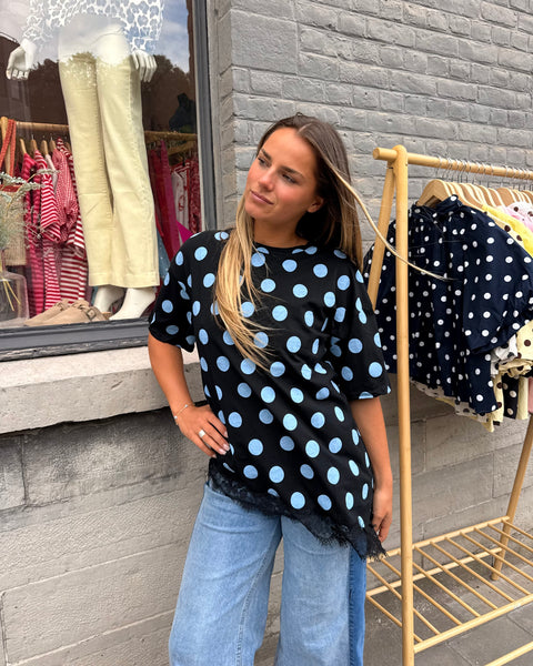 T-shirt a pois - DENTELLES
