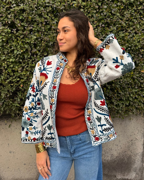 White tweed jacket - LANZAROTE