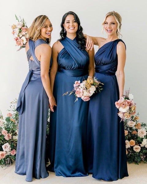 Robe bleu marine multipositions - NELLE