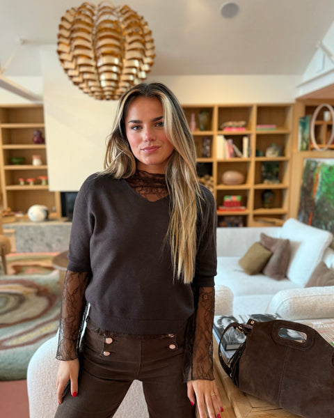 Pull manche courte - CHOCOLAT