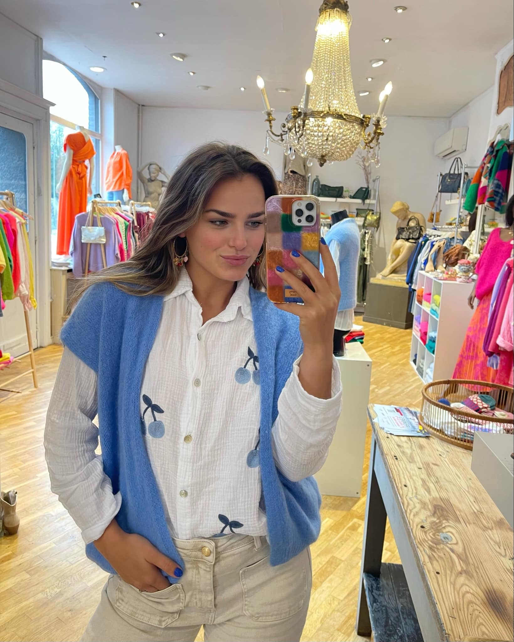 Gilet bleu clair - CARMEN