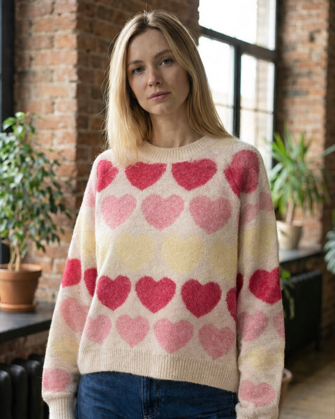 Hearts sweater - CAMILLE