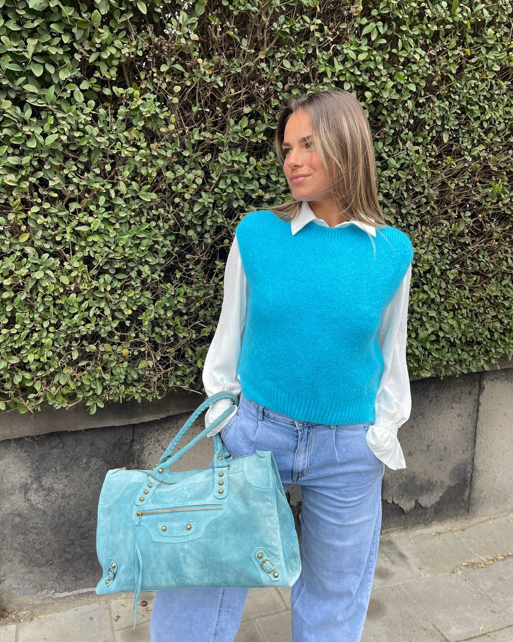 Pull turquoise - DADJI