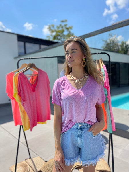 T-shirt lila - CAMILLE