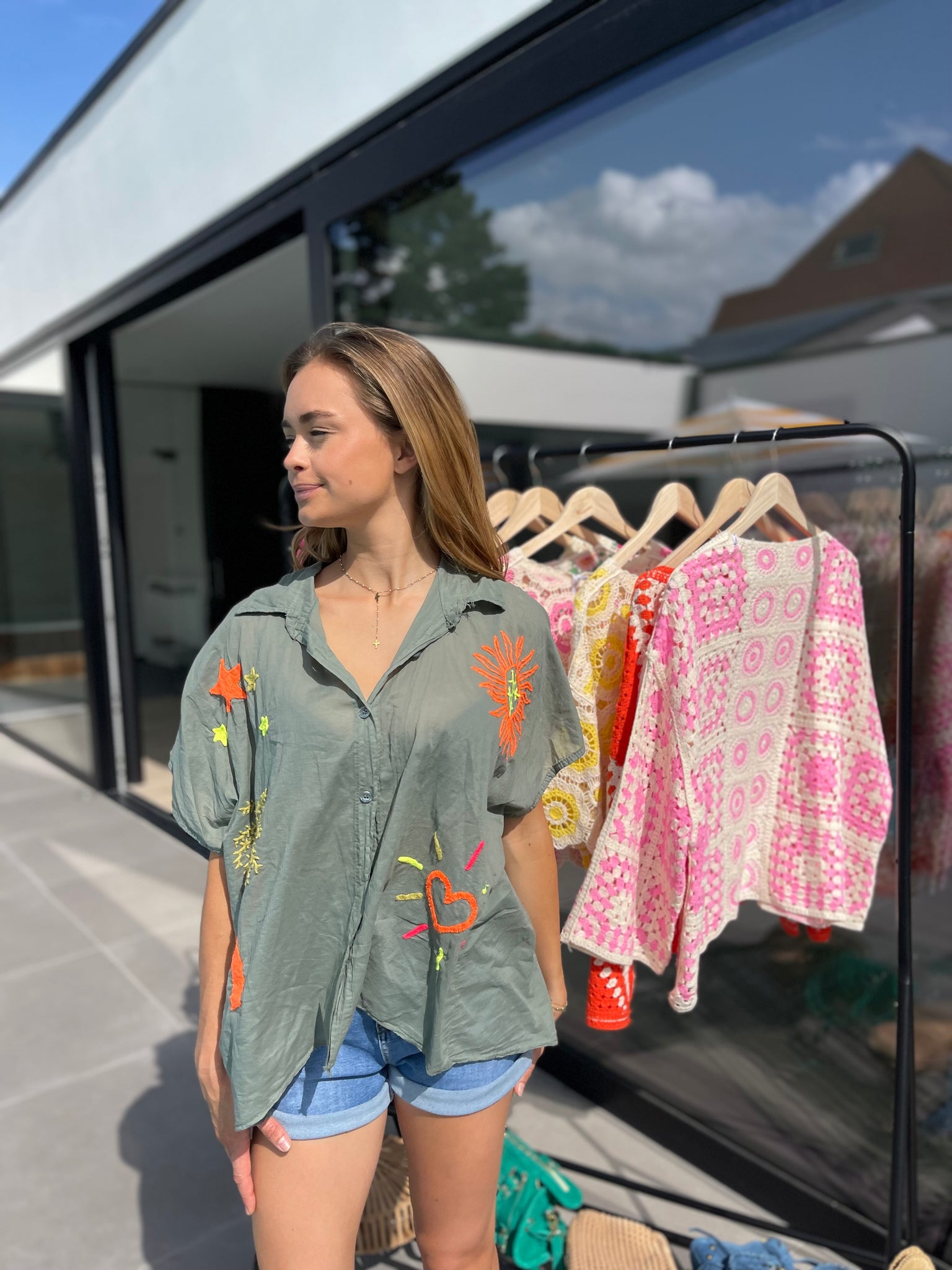 Chemise kaki - ÉTOILES