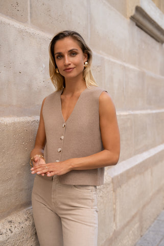 Gilet taupe - MAYA