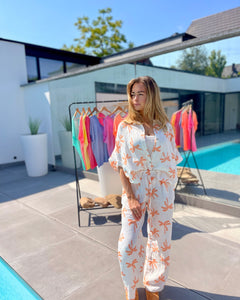 Pantalon palmier - ORANGE