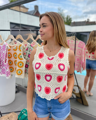 Haut crochet corail - ZAZA