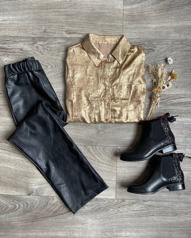 Pantalon simili - NOIR