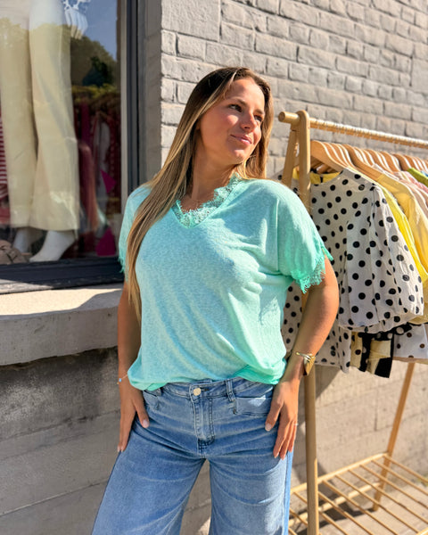T-shirt turquoise - CANNES