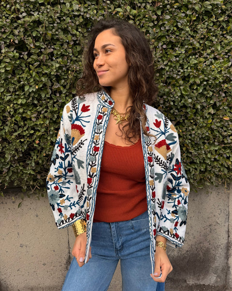 White tweed jacket - LANZAROTE