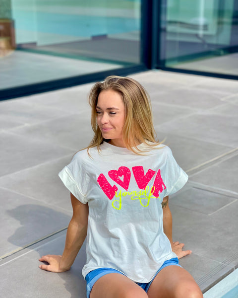 T-shirt blanc - LOVE YOURSELF