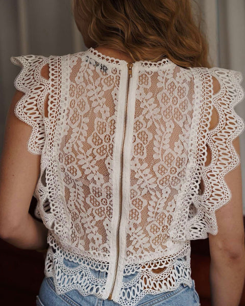 Haut crochet blanc - ZAYA
