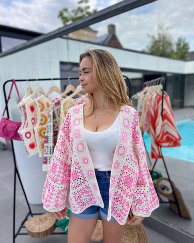 Gilet crochet - ROSE