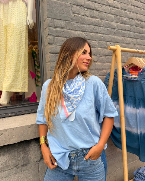 T-shirt + foulard - BLEU CLAIR