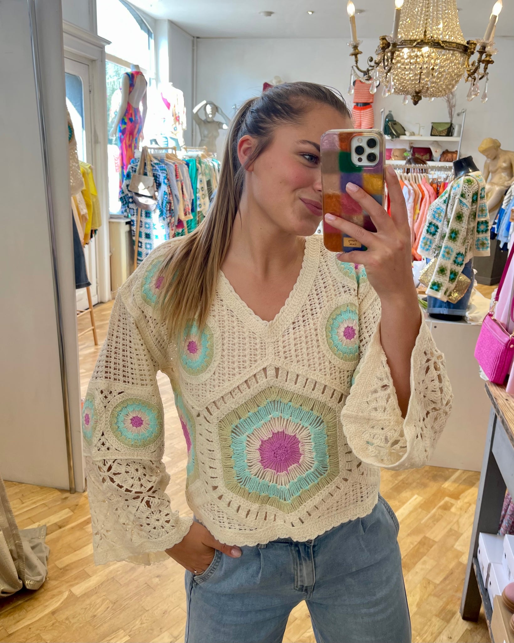 Haut crochet turquoise - KAMI