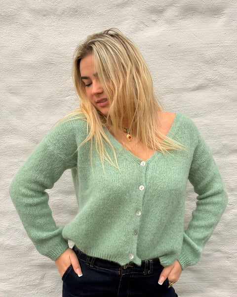 Gilet vert d’eau col v - ICON