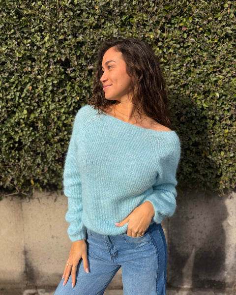 Pull dos nu - TURQUOISE