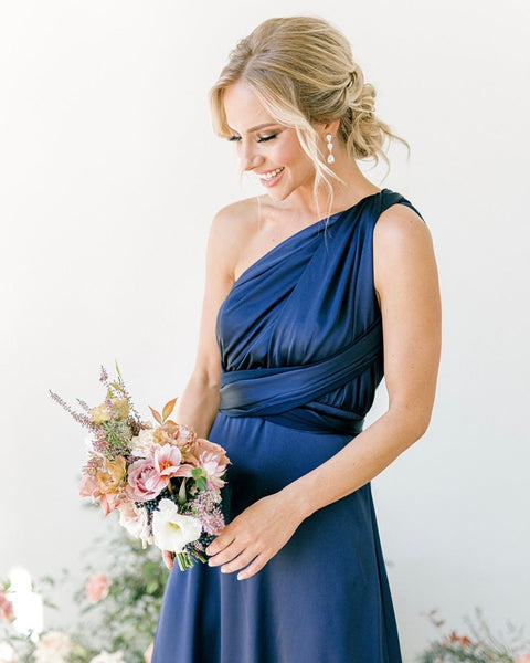 Robe bleu marine multipositions - NELLE