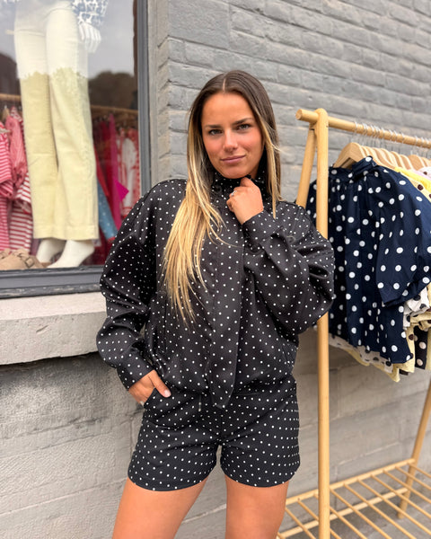 Ensemble à pois noir - SHORT
