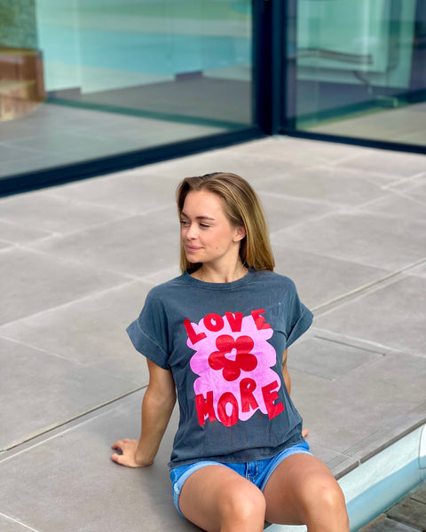 T-shirt gris - LOVE MORE