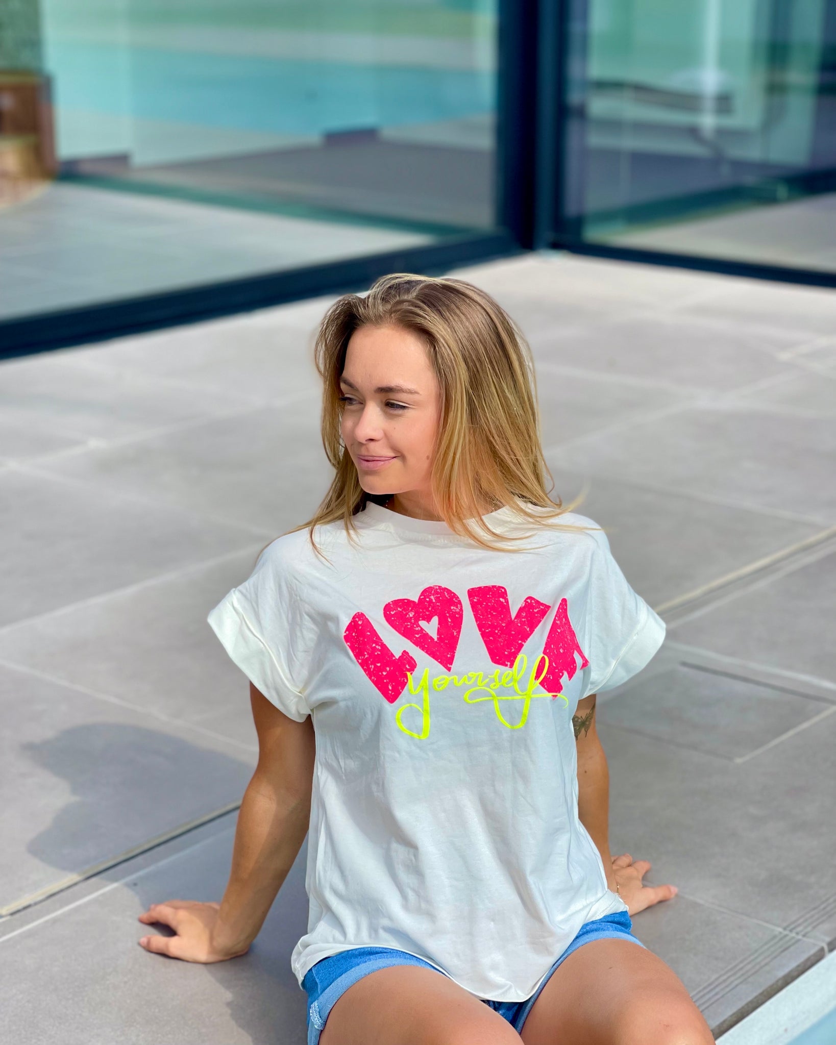 T-shirt blanc - LOVE YOURSELF