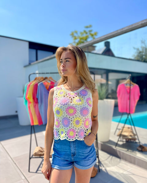 Haut crochet lila - ZAZA