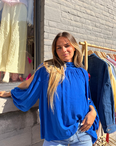 Blouse bleu - CHRISTIE