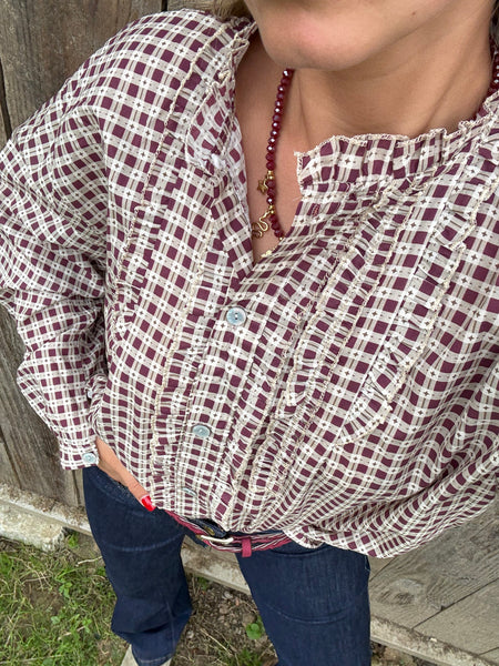 Chemisier bordeaux - MONA