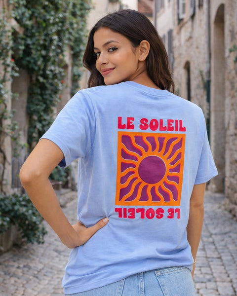 T-shirt bleu ciel - LE SOLEIL