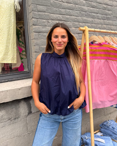 Blouse bleu marine - ELINA