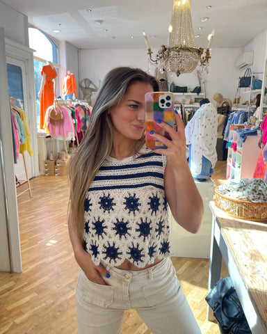 Haut crochet - BLEU MARINE