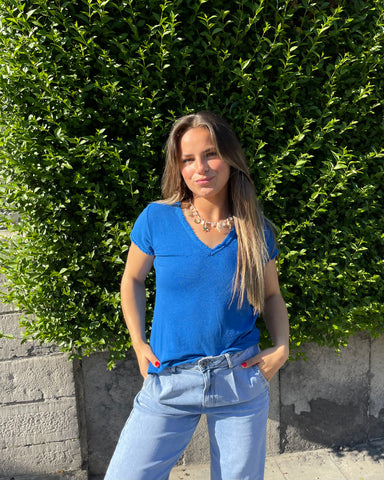 T-shirt bleu électrique - MAYA