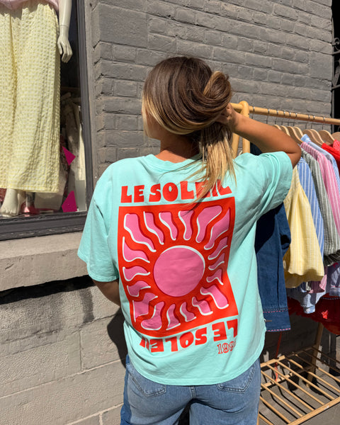 T-shirt turquoise - LE SOLEIL