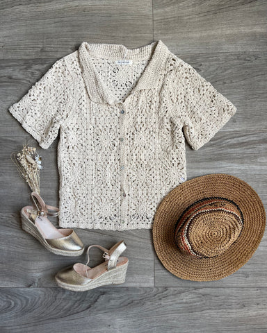 Blouse crème - CROCHET