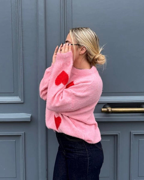 Pull rose/rouge - COEUR