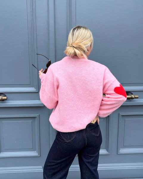 Pull rose/rouge - COEUR