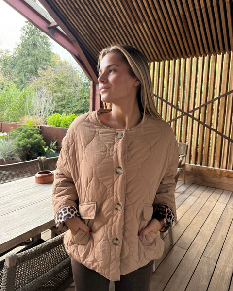 Veste léopard beige - CASTIA
