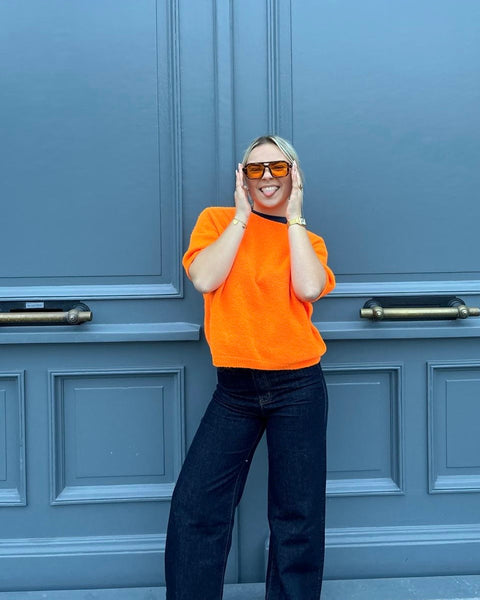Pull manche courte - ORANGE
